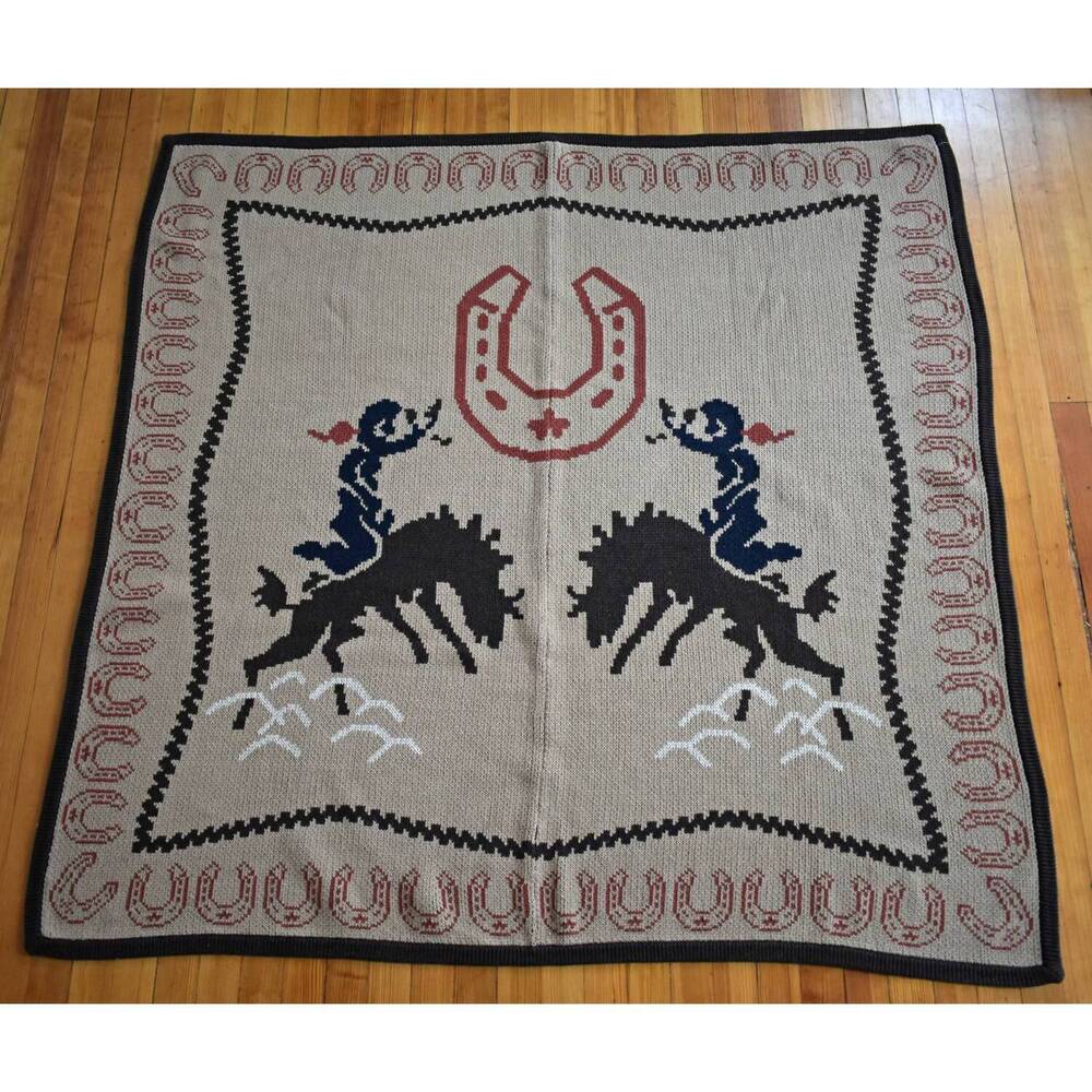 NEW TASHA POLIZZI horse rider throw in tan